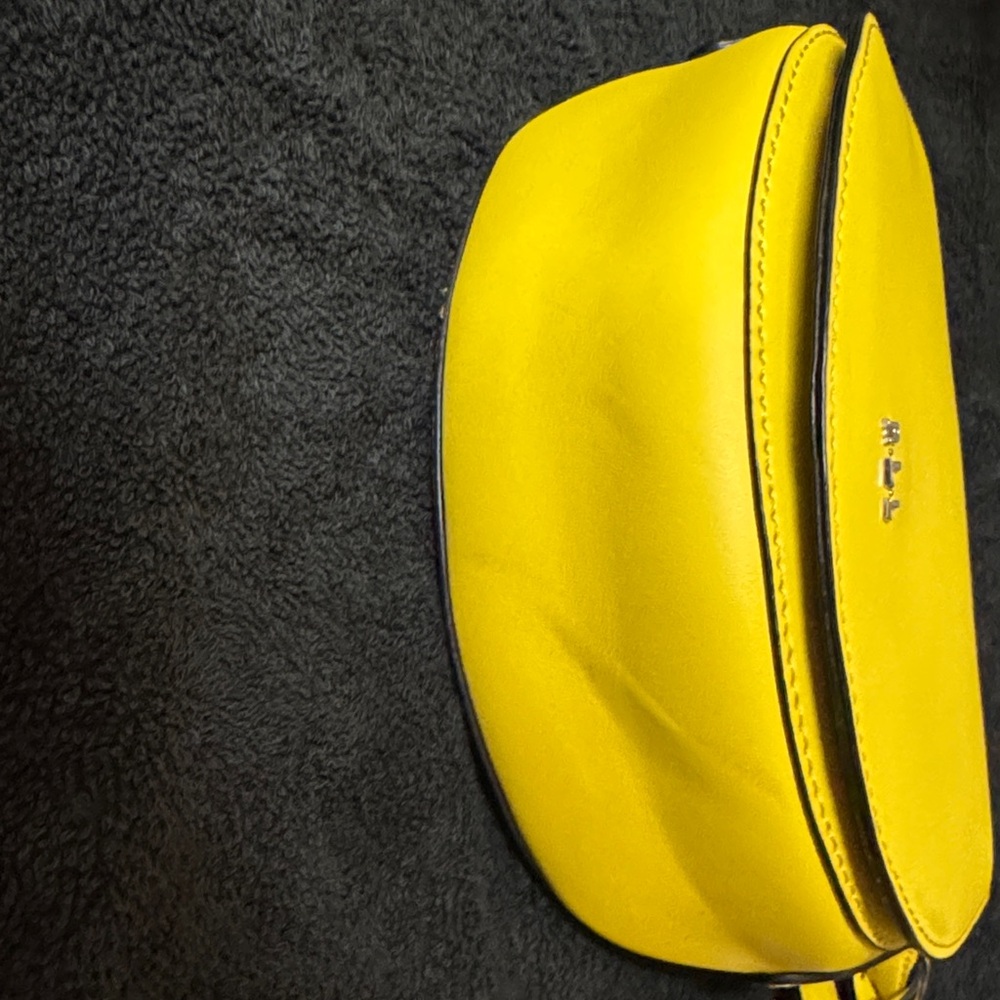 Ralph Lauren Yellow Leather Crossbody with Tassel Charm - Picture 2 of 11